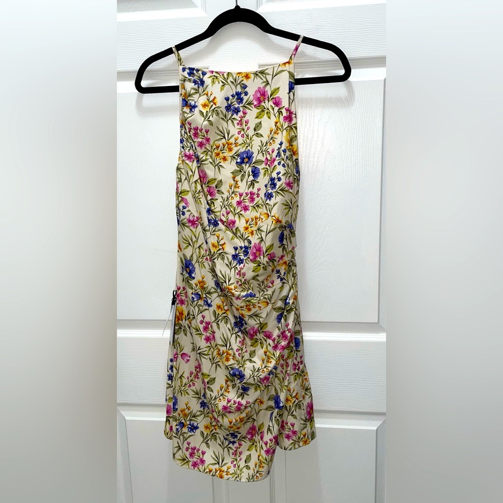 En Saison Floral Mini Dress - Cream, Pink, Blue